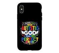 Carcasa para iPhone X/XS La Sociedad Dice Que Soy Autista Dios Dice