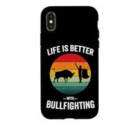 Carcasa para iPhone X/XS La Vida es Mejor con la Corrida de toros Vintage española