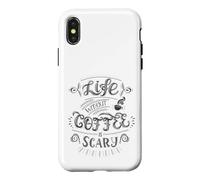 Carcasa para iPhone X/XS La Vida sin café da Miedo Cita Adicto a la cafeína Humor