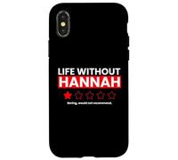 Carcasa para iPhone X/XS La Vida sin Hannah Aburrido no recomendaría una revisión Divertida