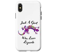 Carcasa para iPhone X/XS Lagartija Just A Girl Who Loves Lizards Outfit Lizard Lover