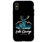 Carcasa para iPhone X/XS Lake George New York USA Elk Mountains - Recuerdo novedoso