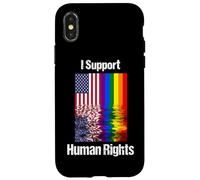Carcasa para iPhone X/XS Las Banderas apoyan los Derechos Humanos Orgullo Gay Reflexión Diversidad