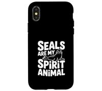 Carcasa para iPhone X/XS Las focas Son mi espíritu Animal Cool Seal Lover