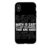 Carcasa para iPhone X/XS Las matemáticas Son fáciles, los números Son difíciles y Divertido Profesor de álgebra de matemáticas