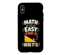 Carcasa para iPhone X/XS Las matemáticas Son fáciles Profesor de geometría de álgebra Divertido