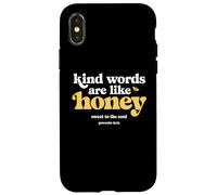 Carcasa para iPhone X/XS Las Palabras amables Son como Honey Christian Bee Proverbios 16:24