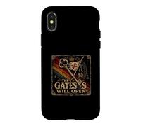 Carcasa para iPhone X/XS Las Puertas Abrirán Isaías 45 2 Fe Cristiana