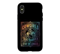 Carcasa para iPhone X/XS Las Vaqueras pedalean más y se quedan más Tiempo Western Rider