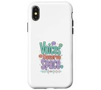 Carcasa para iPhone X/XS Las Voces merecen un diseño de Conciencia sobre la comunicación Espacial