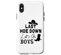 Carcasa para iPhone X/XS Last Hoe Down Bachelorette Party Cowboy Women Lets Go Girls