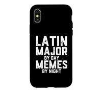 Carcasa para iPhone X/XS Latin Major by Day Memes De Noche Estudios Clásicos Estudiantes