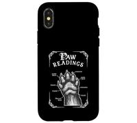Carcasa para iPhone X/XS Lectura de Patas Gato Quiromancia Vintage Esotérico