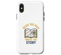 Carcasa para iPhone X/XS Leer el Mapa Escribir Historia