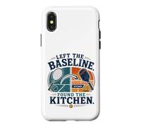 Carcasa para iPhone X/XS Left The Baseline Encontró La Cocina Pickleball Tenis