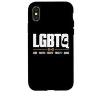 Carcasa para iPhone X/XS Legs Glutes Biceps Triceps Quads Gym Workout LGBTQ Gifts