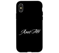 Carcasa para iPhone X/XS Lema del estoicismo Amor Fati Abraza tu Destino