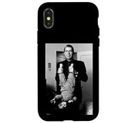 Carcasa para iPhone X/XS Leonard Cohen Foto con Lucca Joy Hija por AJ Barratt