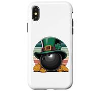 Carcasa para iPhone X/XS Leprechaun Bowling Ball St. Patrick's Day Gold