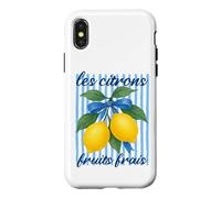 Carcasa para iPhone X/XS Les citrons Limones Franceses Estética Coqueta Verano Vintage