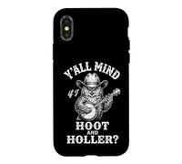Carcasa para iPhone X/XS ¿Les Importa si Hoot & holer? -Divertido búho Diciendo música Country