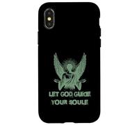 Carcasa para iPhone X/XS Let God Guide Your Soul Ángel Alas Fe Espiritual