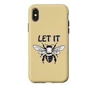 Carcasa para iPhone X/XS Let it Bee Sign,Be Kind Queen Bee Lovers Bee Kind Bee Design