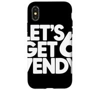 Carcasa para iPhone X/XS Let's Get 6 7endy Tipografía Retro Años 60 70 Cumpleaños