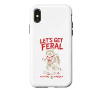 Carcasa para iPhone X/XS Let's Get Feral! Hiking Scout Racoon Scouting America