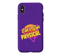 Carcasa para iPhone X/XS Let's Get Physical 80 Disfraz de Fiesta Retro de los años Ochenta
