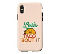 Carcasa para iPhone X/XS Let's Taco 'Bout IT Divertido Juego de Palabras Talk Tacos Meme