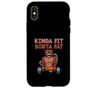 Carcasa para iPhone X/XS Levantamiento de Pesas Fitness Entrenamiento Divertido Un Poco Fit Sorta Fat