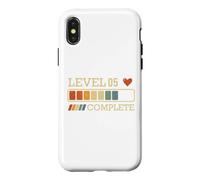 Carcasa para iPhone X/XS Level 05 Complete Vintage 05 Years 5th Wedding Anniversary