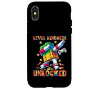 Carcasa para iPhone X/XS Level Kindness Unlocked Master Builder Gamer Boys Teacher