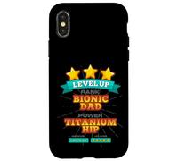 Carcasa para iPhone X/XS Level Up Bionic Dad - Regalo de recuperación de cirugía de Cadera
