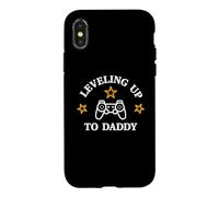 Carcasa para iPhone X/XS Leveling Up To Daddy - Promovido To Dad Gamer Mens Funny