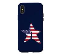 Carcasa para iPhone X/XS Libertad Bandera Americana Estados Unidos América Patriota Estrella