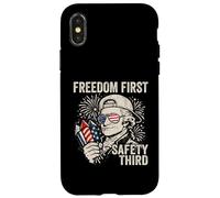 Carcasa para iPhone X/XS Libertad Primera Seguridad Tercera Alexander Hamilton 4 de Julio