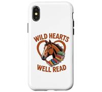 Carcasa para iPhone X/XS Libro Bien leído de Wild Heart Horse Lover Nerd Cowgirl Western
