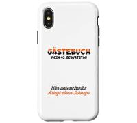 Carcasa para iPhone X/XS Libro de visitas para Firmar 40 cumpleaños