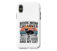 Carcasa para iPhone X/XS Libro Mamá Gato Amante Solo Mi Libro Y Mi Gato