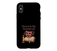Carcasa para iPhone X/XS Libro Nerd Humor Ficción Escape Burnout Bibliófilo Vibes