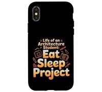 Carcasa para iPhone X/XS Life of An Architecture Student Eat Sleep Project -