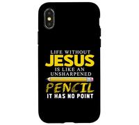 Carcasa para iPhone X/XS Life Without Jesus Funny Christian Religious Faith