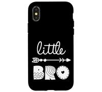 Carcasa para iPhone X/XS Lil Bro, Little Bro, Best Brother Ever Novelty Graphic Cool