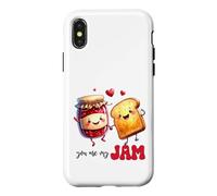 Carcasa para iPhone X/XS Linda Tostada de Mermelada Pareja de San Valentín