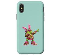 Carcasa para iPhone X/XS Lindo Anime Dabbing Frog Bunny Feliz Pascua Niño Chica Divertido