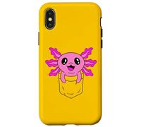 Carcasa para iPhone X/XS Lindo Bebé Axolotl En El Bolsillo Kawaii Anime