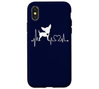 Carcasa para iPhone X/XS Lindo Chihuahua Perro Heartbeat ECG Pulso Perros Amantes Disfraz