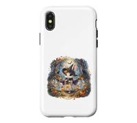 Carcasa para iPhone X/XS Lindo Conejo Bruja Halloween Espeluznante Bosque Fantasmas